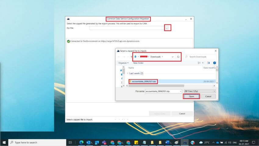 Import Data File into Dynamics D365 Environment using Data Migration Utility